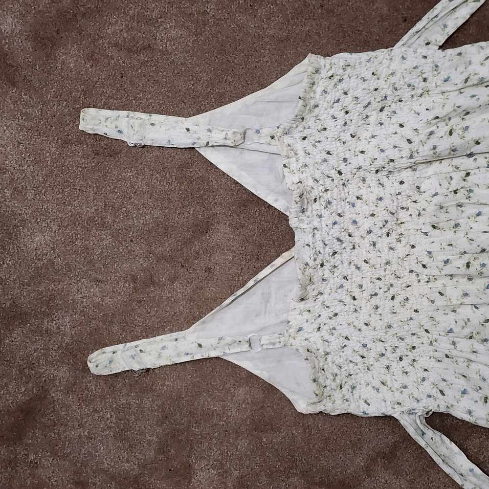 Spring Elegant Cream Floral Dress - Picture 7 of 10